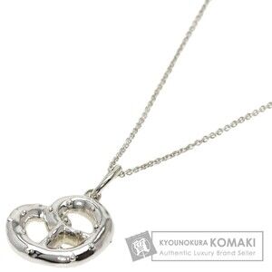 Tiffany Co heart motif necklace silver